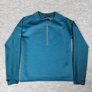 Nike Tech Pack Running Shirt Men's S Long Sleeve Half Zip Top Green CJ5741-347